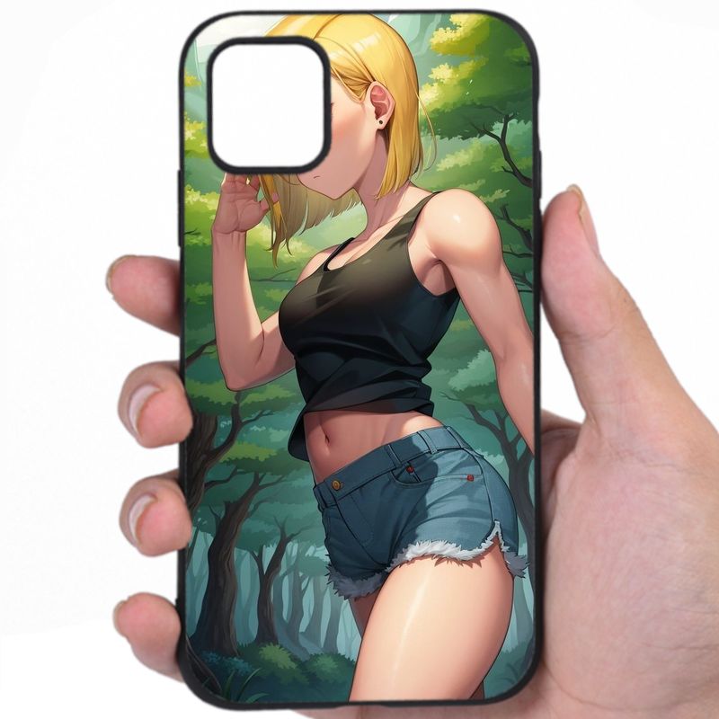 Android 18 Dragon Ball Alluring Curves Sexy Anime Art Phone Case