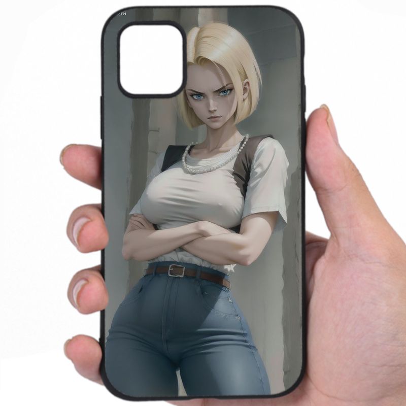 Android 18 Dragon Ball Irresistible Sexiness Sexy Anime Artwork Ndzud iPhone Samsung Phone Case