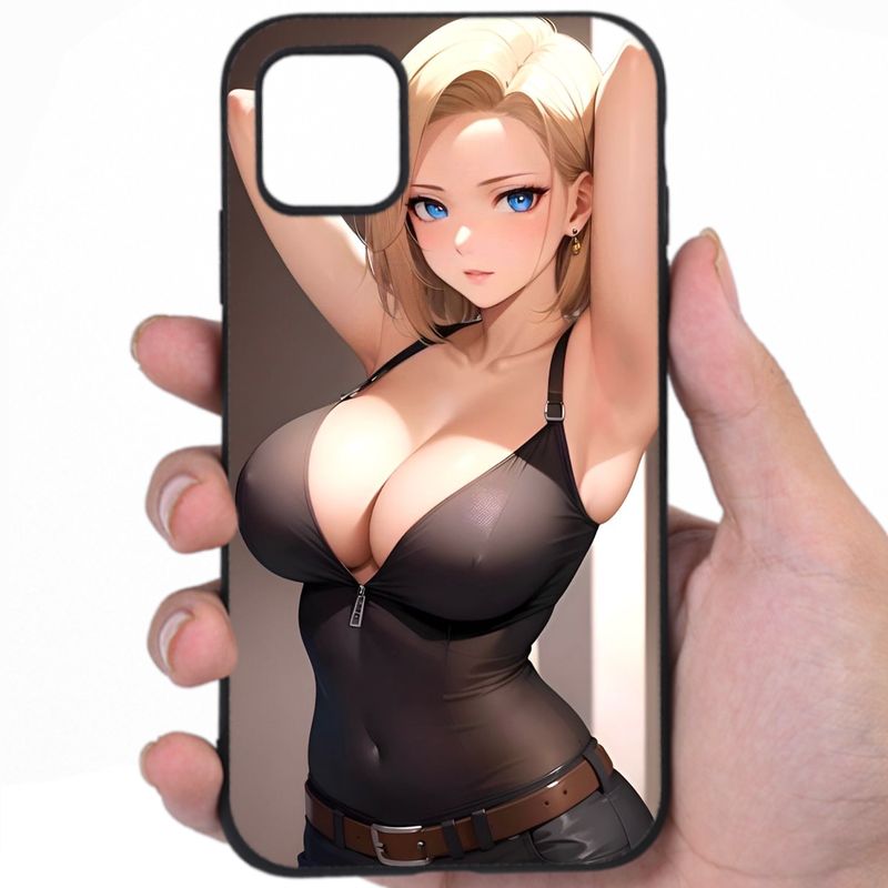 Android 18 Dragon Ball Irresistible Sexiness Sexy Anime Artwork iPhone Samsung Phone Case