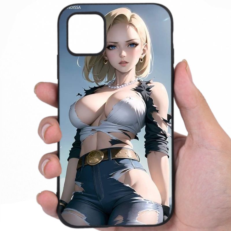 Android 18 Dragon Ball Irresistible Sexiness Sexy Anime Mashup Art iPhone Samsung Phone Case