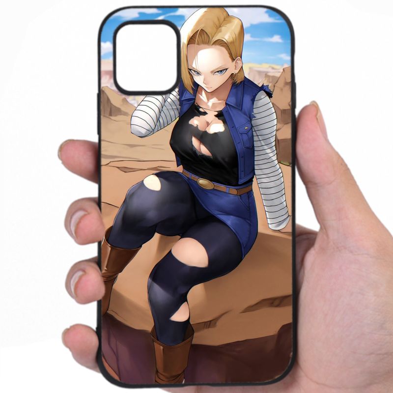 Android 18 Dragon Ball Luscious Lips Hentai Artwork Fgacc Awesome Phone Case