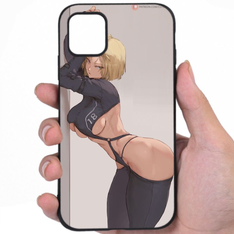 Android 18 Dragon Ball Luscious Lips Hentai Artwork Awesome Phone Case