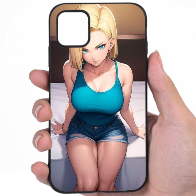 Android 18 Dragon Ball Luscious Lips Sexy Anime Artwork Aolpd iPhone Samsung Phone Case