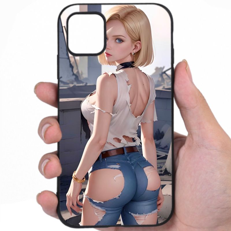 Android 18 Dragon Ball Luscious Lips Sexy Anime Design Ubnpq Awesome Phone Case