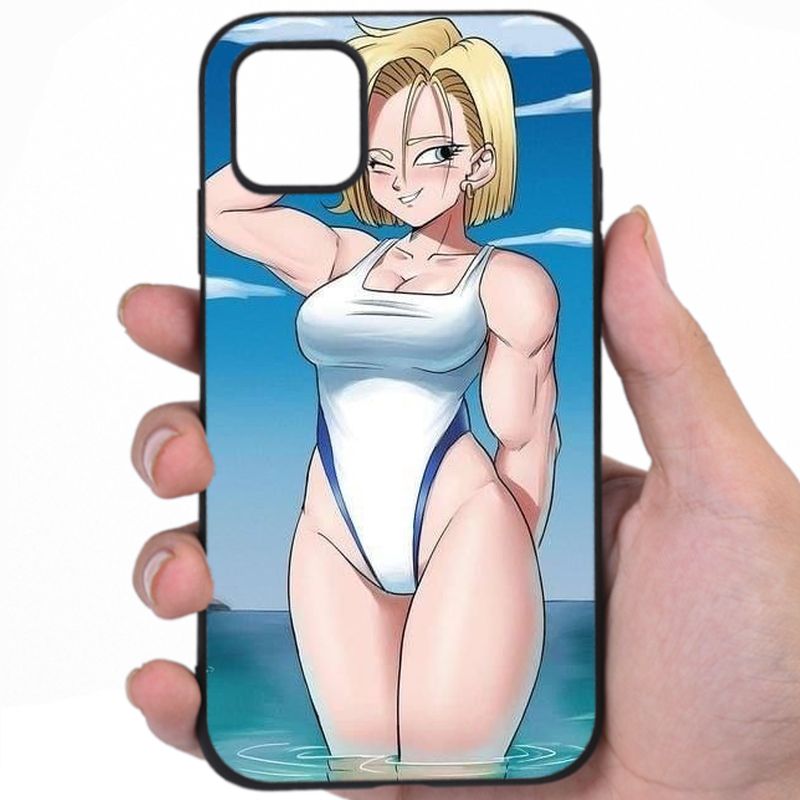 Android 18 Dragon Ball Luscious Lips Sexy Anime Design Zknie Awesome Phone Case