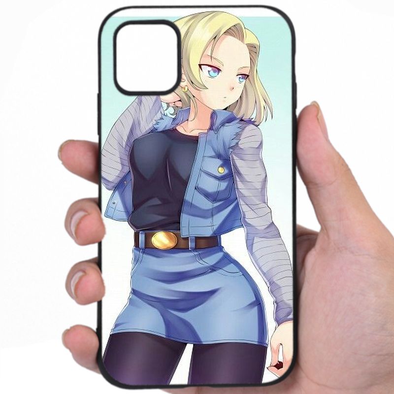 Android 18 Dragon Ball Luscious Lips Sexy Anime Design iPhone Samsung Phone Case