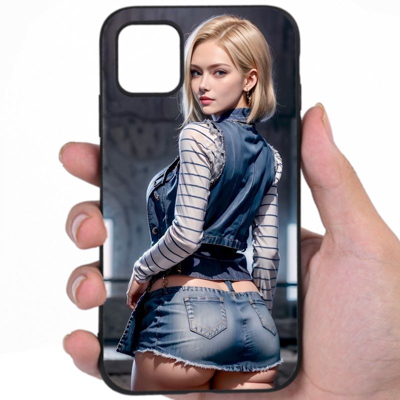 Android 18 Dragon Ball Risqué Outfit Hentai Artwork Awesome Phone Case