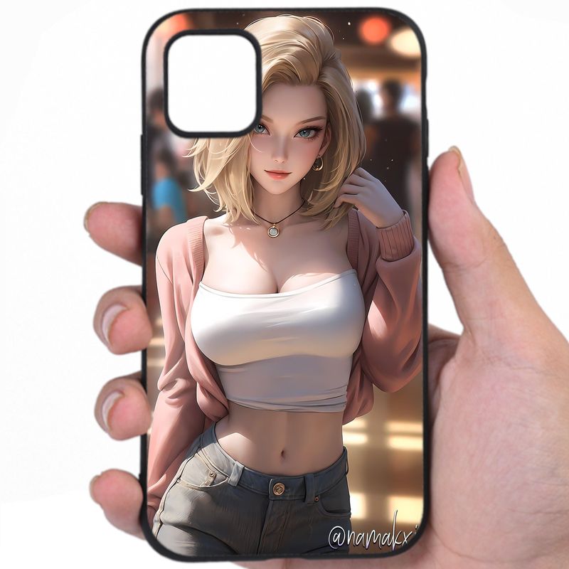 Android 18 Dragon Ball Risqué Outfit Hentai Design Hqyel Phone Case
