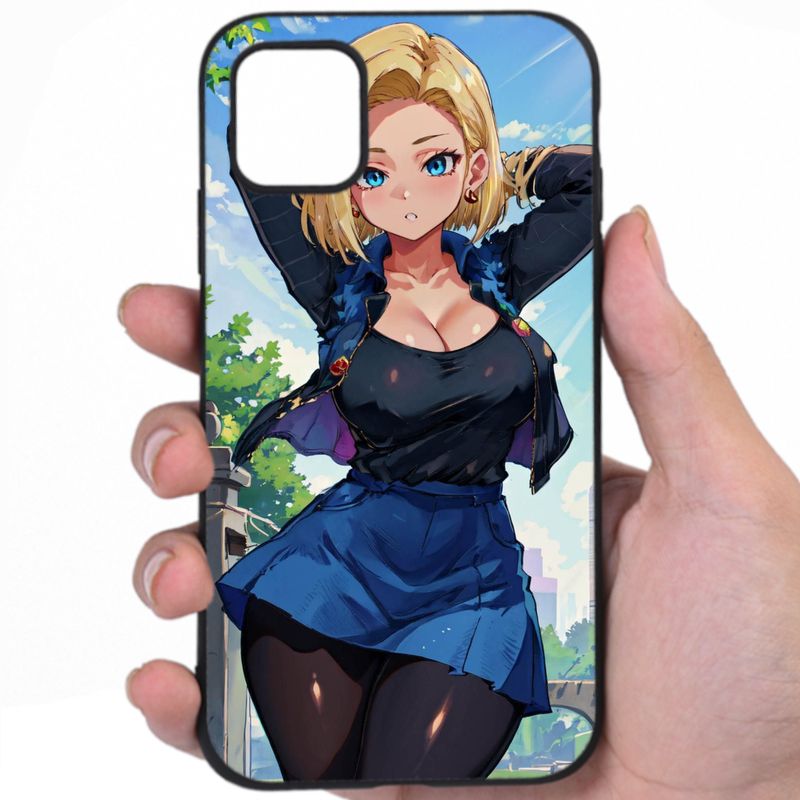 Android 18 Dragon Ball Risqué Outfit Sexy Anime Art Phone Case
