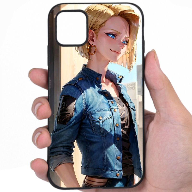 Android 18 Dragon Ball Risqué Outfit Sexy Anime Artwork Xckwd iPhone Samsung Phone Case