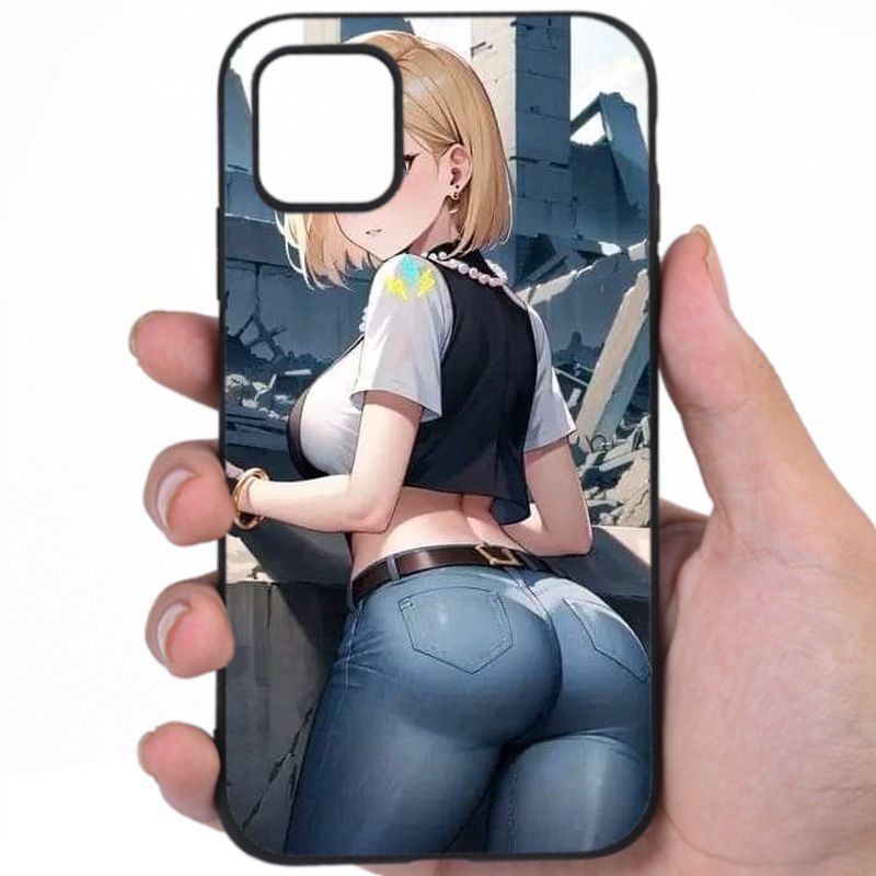 Android 18 Dragon Ball Seductive Appeal Hentai Artwork Phone Case