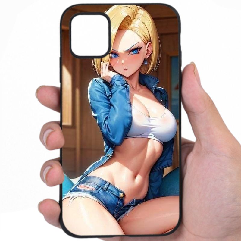 Android 18 Dragon Ball Seductive Appeal Hentai Mashup Art Awesome Phone Case