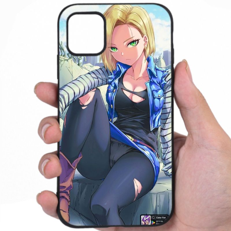Android 18 Dragon Ball Seductive Appeal Sexy Anime Fine Art iPhone Samsung Phone Case