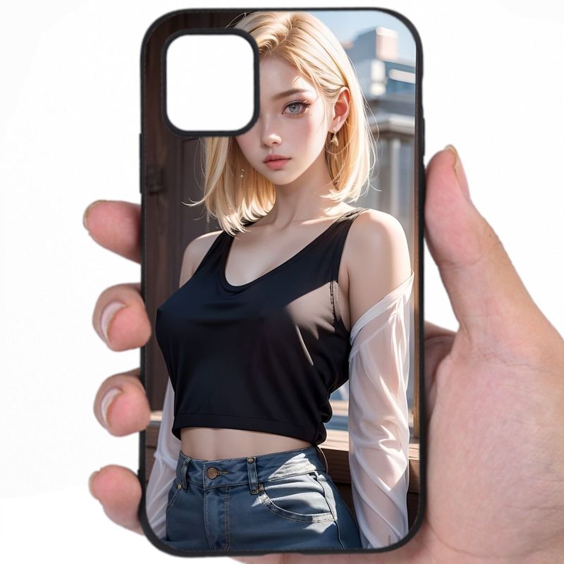 Android 18 Dragon Ball Sensual Elegance Hentai Fan Art Phone Case