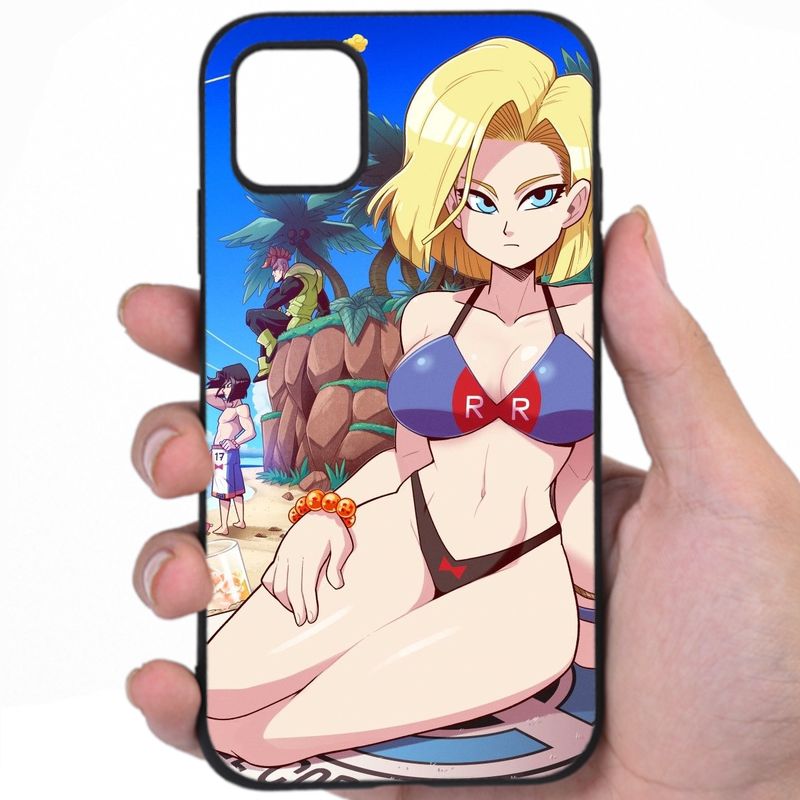 Android 18 Dragon Ball Sensual Elegance Sexy Anime Mashup Art Hlcbg Phone Case