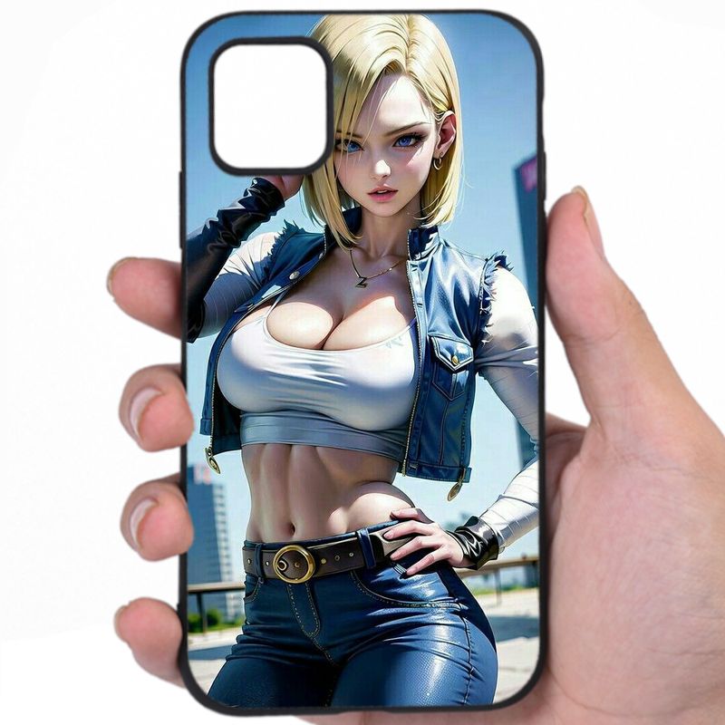 Android 18 Dragon Ball Smoldering Looks Hentai Art Afbgh Phone Case
