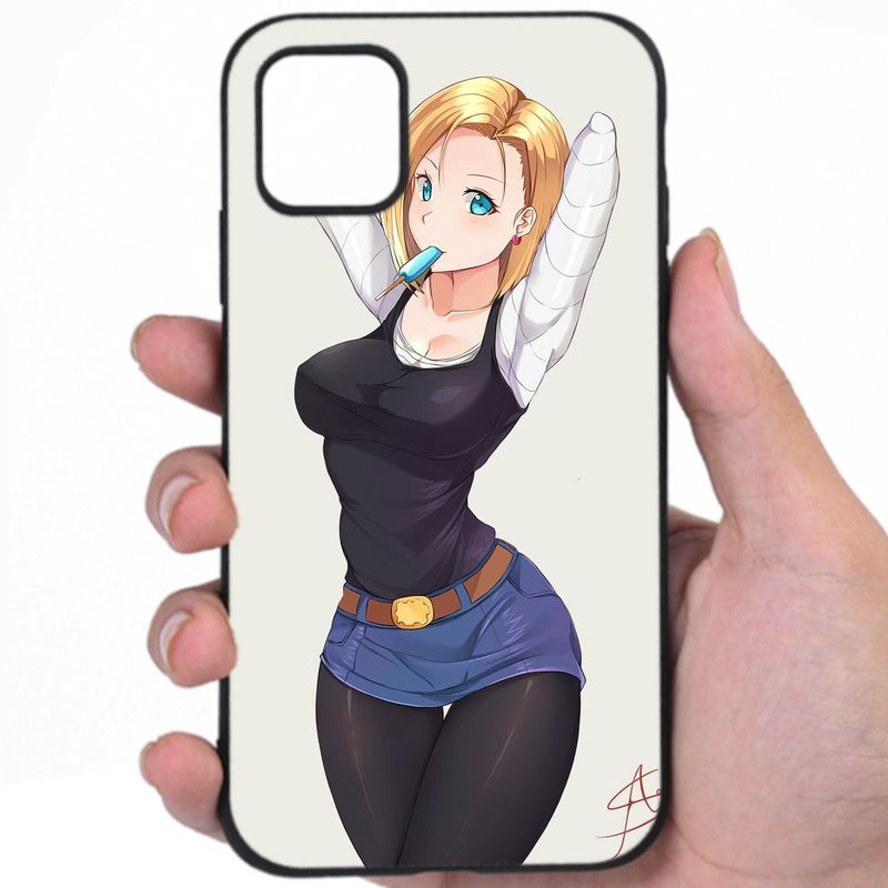 Android 18 Dragon Ball Smoldering Looks Sexy Anime Art iPhone Samsung Phone Case