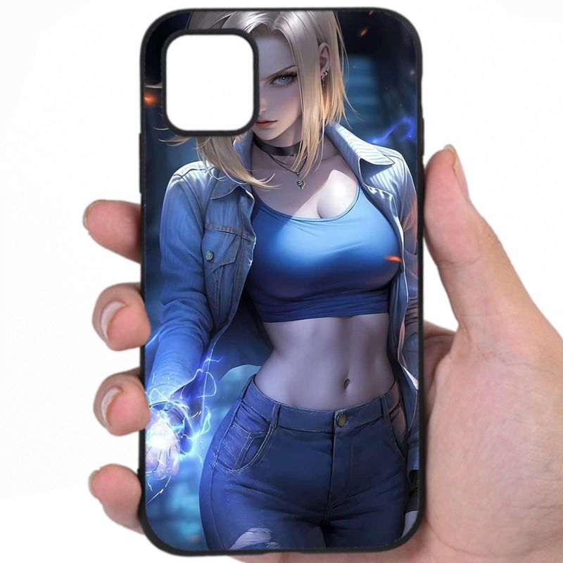 Android 18 Dragon Ball Smoldering Looks Sexy Anime Mashup Art Phone Case