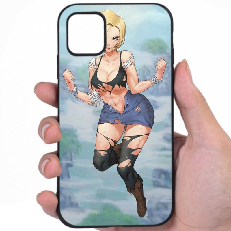Android 18 Dragon Ball Steamy Presence Sexy Anime Mashup Art Awesome Phone Case