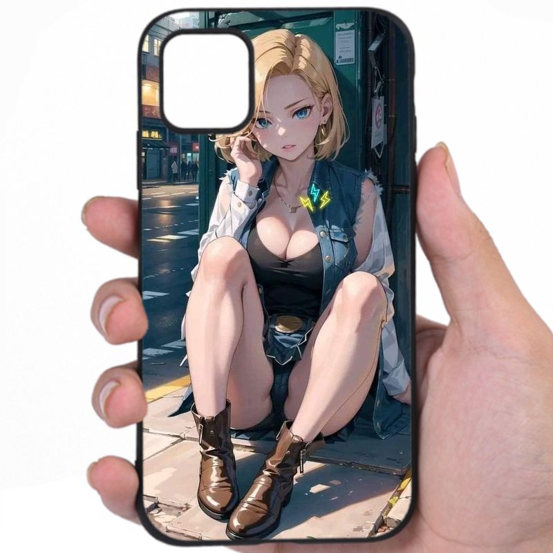 Android 18 Dragon Ball Sultry Beauty Hentai Fan Art iPhone Samsung Phone Case