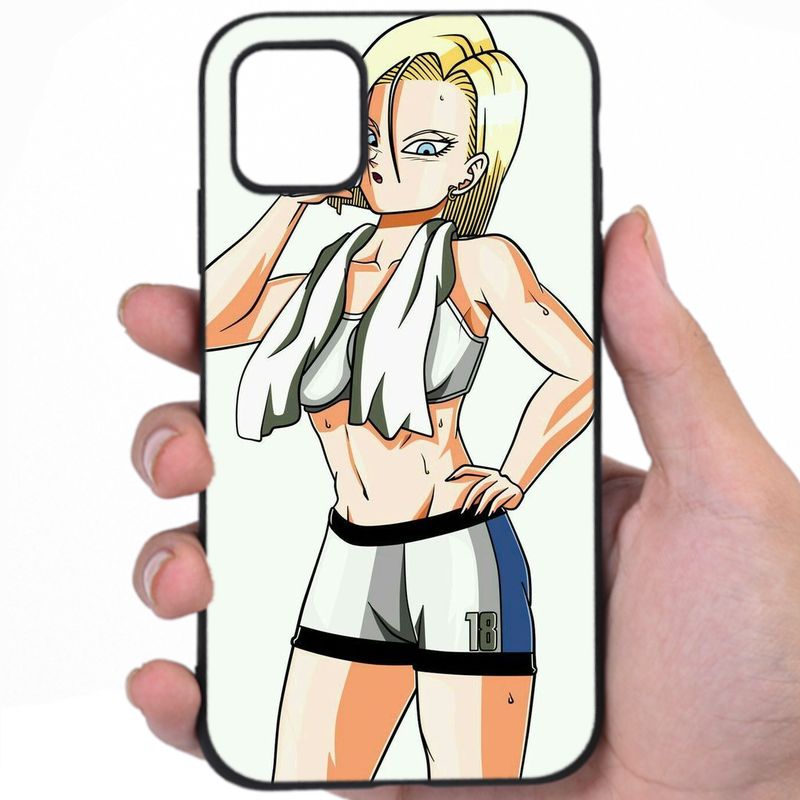 Android 18 Dragon Ball Tempting Gaze Hentai Fan Art Awesome Phone Case