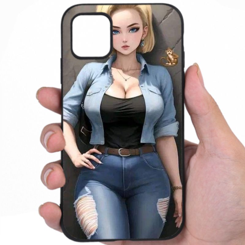 Android 18 Dragon Ball Tempting Gaze Sexy Anime Art Awesome Phone Case