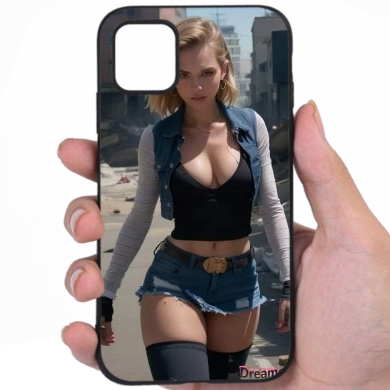 Android 18 Dragon Ball Voluptuous Figure Sexy Anime Art Awesome Phone Case