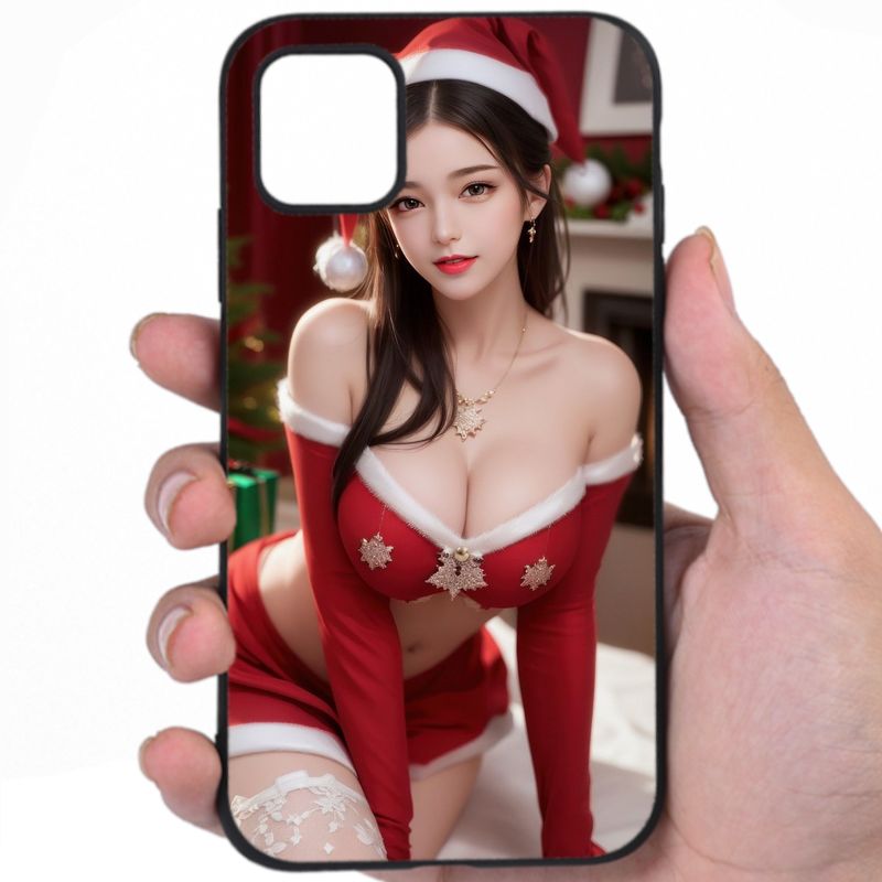 Anime Christmas Steamy Presence Hentai Fan Art iPhone Samsung Phone Case