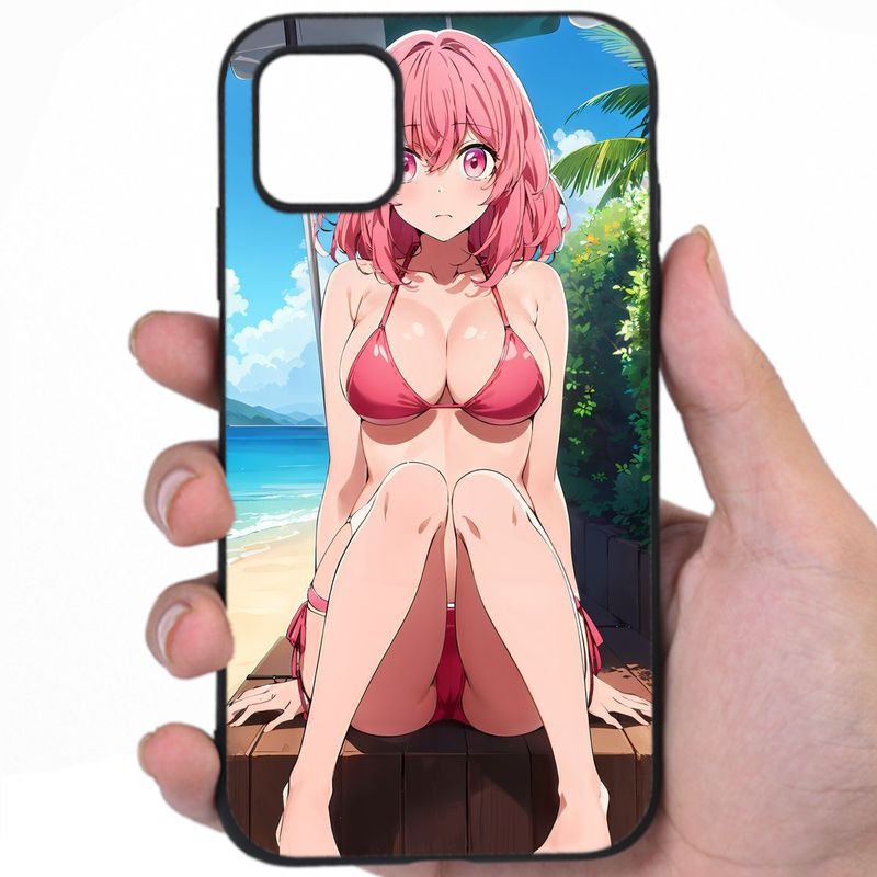 Anime Kawaii Risqué Outfit Sexy Anime Fan Art iPhone Samsung Phone Case