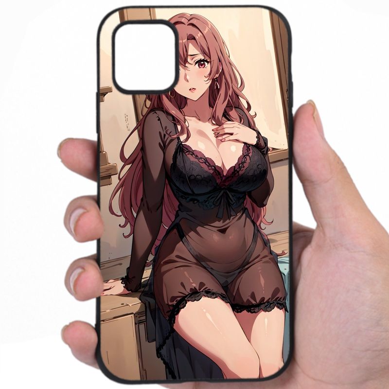 Anime Kawaii Risqué Outfit Sexy Anime Mashup Art iPhone Samsung Phone Case