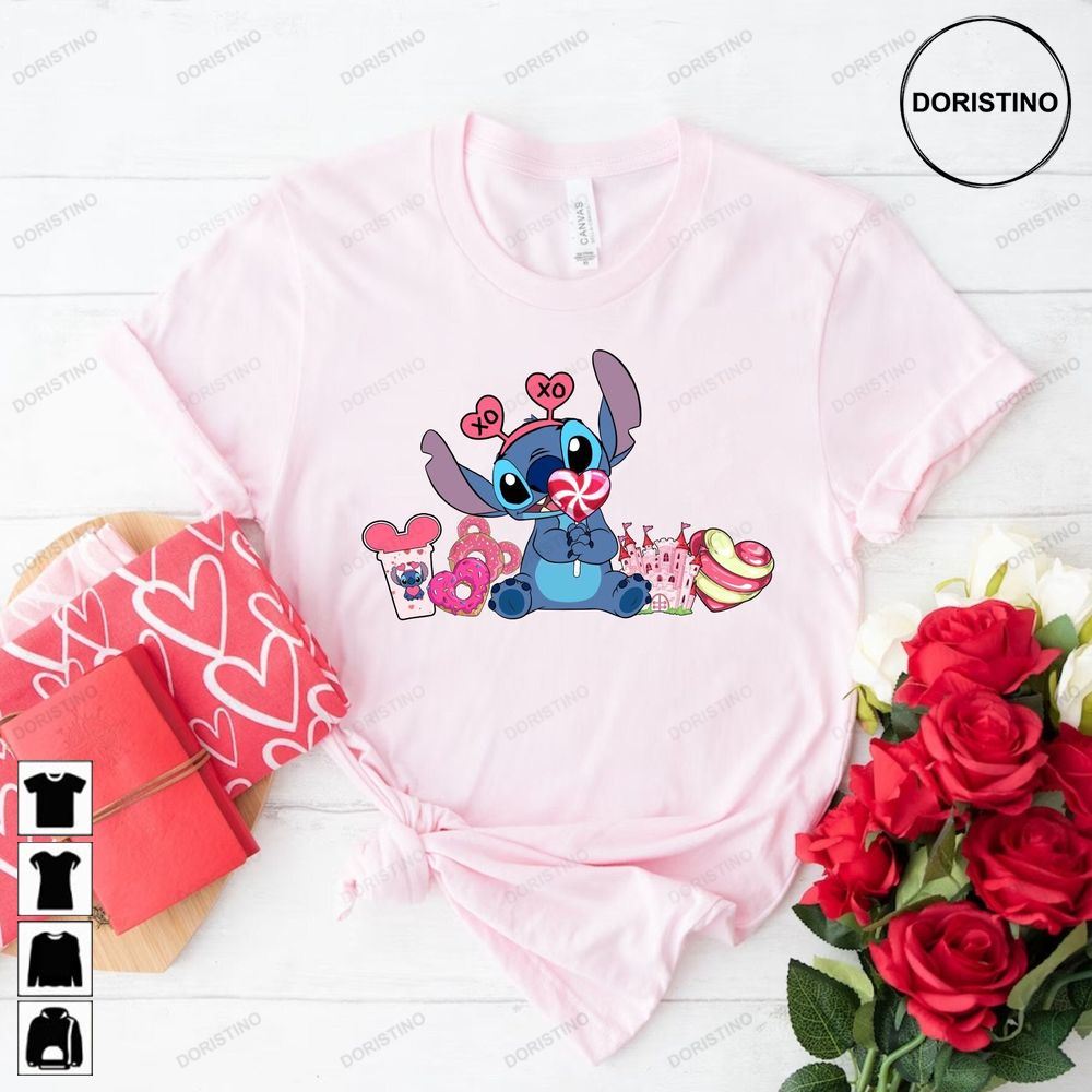 Stitch Snack Valentine Comfort Colors® Disney Valentine Trending Style