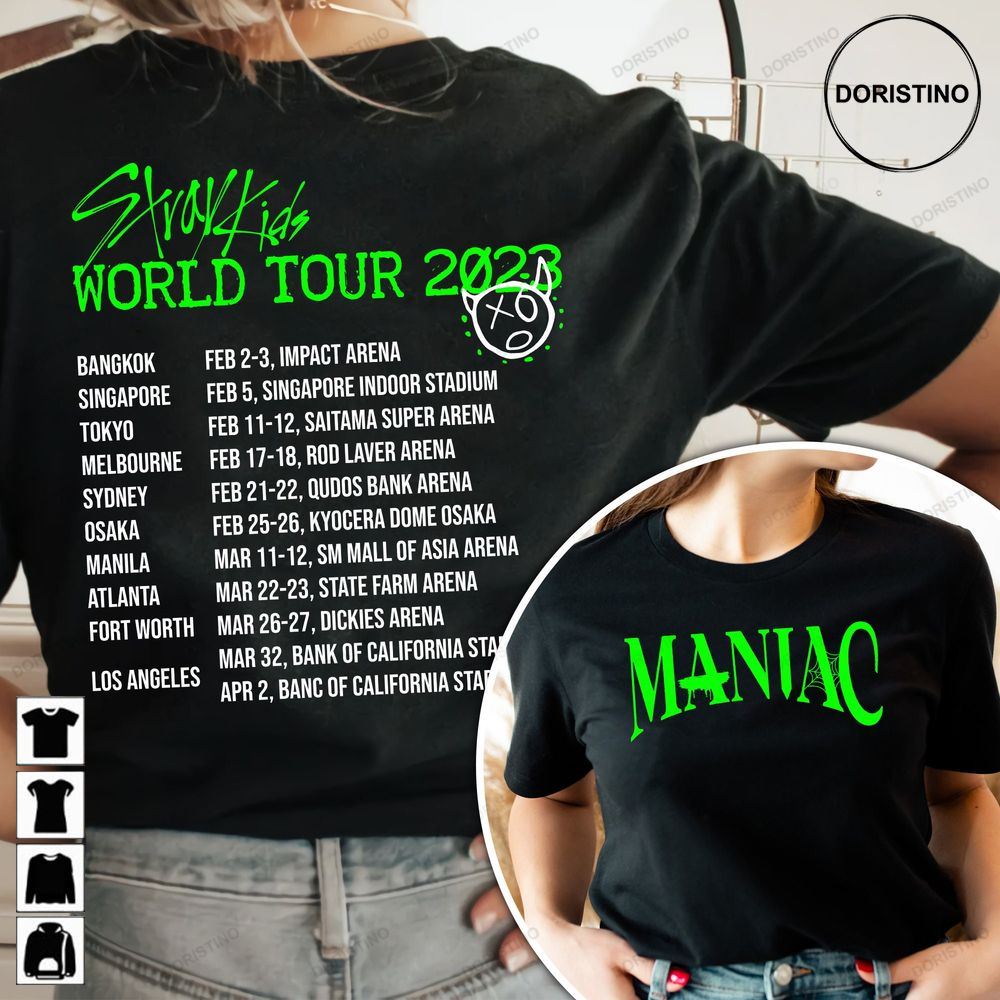 Stray Kids World Tour 2023 Stray Kids Maniac Tour Awesome Shirts