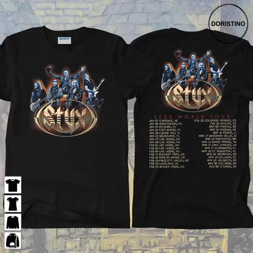 Styx Rock Band Tour 2023 2023 World Tour 2023 Awesome Shirts