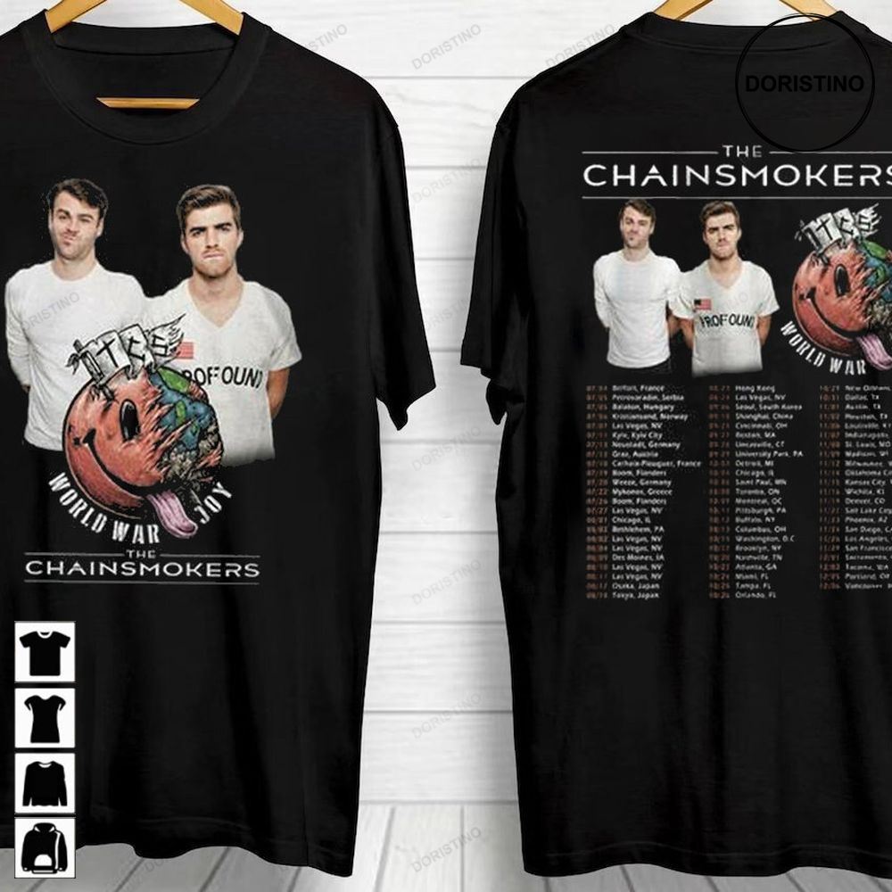 The Chainsmokers Tour Setlist 2023 Chainsmokers New Limited Edition T-shirts