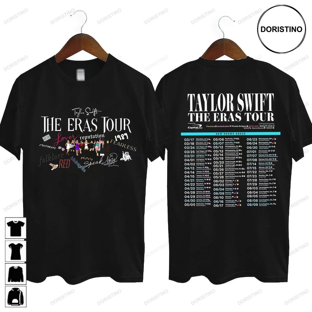 The Eras Tour 2023 2023 Tour Concert Limited Edition T-shirts