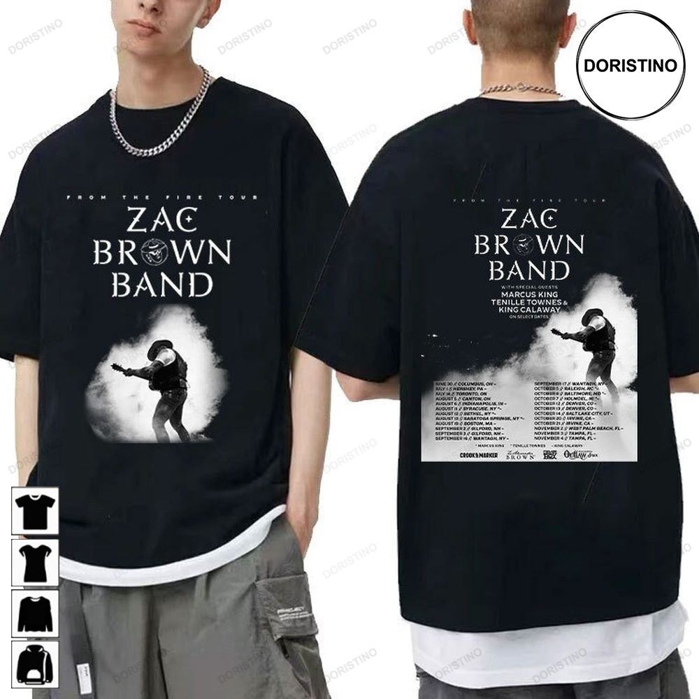 Zac Brown Band The Fire Tour 2023 Zac Brown For Awesome Shirts