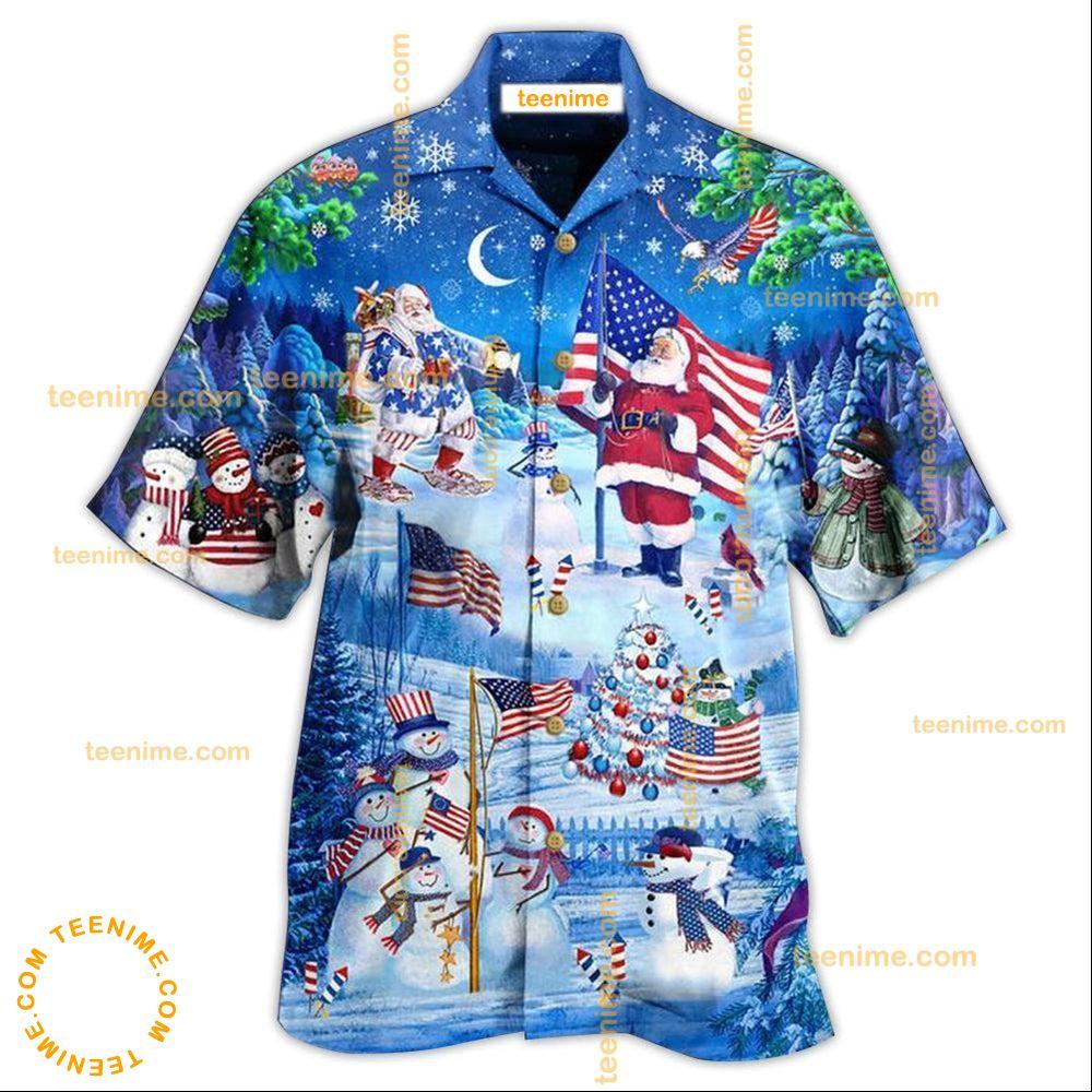 America Merry Xmas Santa Claus America  Limited Edition Hawaiian Shirt
