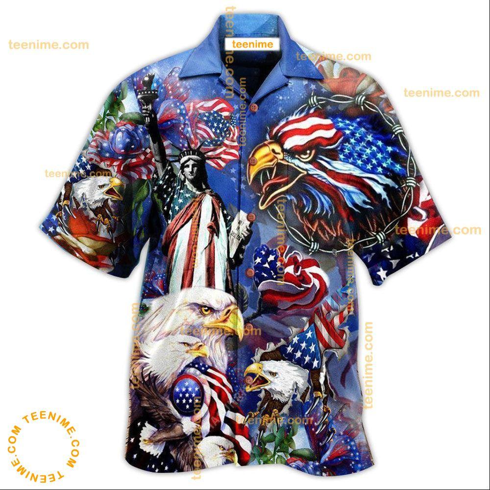 America My Heat Beats True To My Country Patriotism  Awesome Hawaiian Shirt