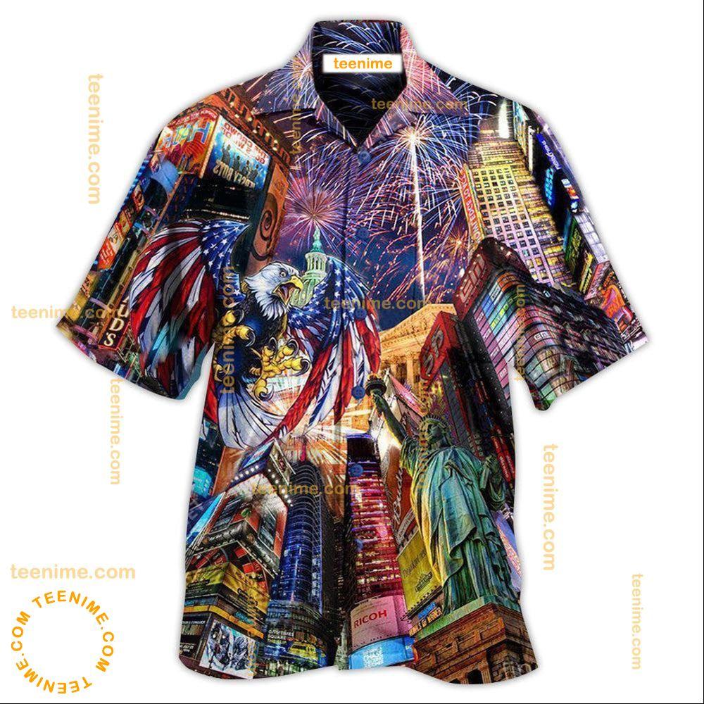 America New Years Day Firework Party  Limited Edition Hawaiian Shirt
