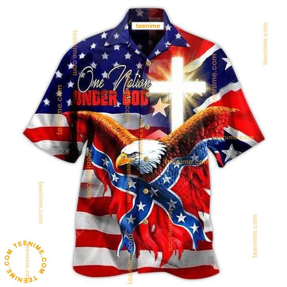 America One Nation Under God Patriotism  Awesome Hawaiian Shirt