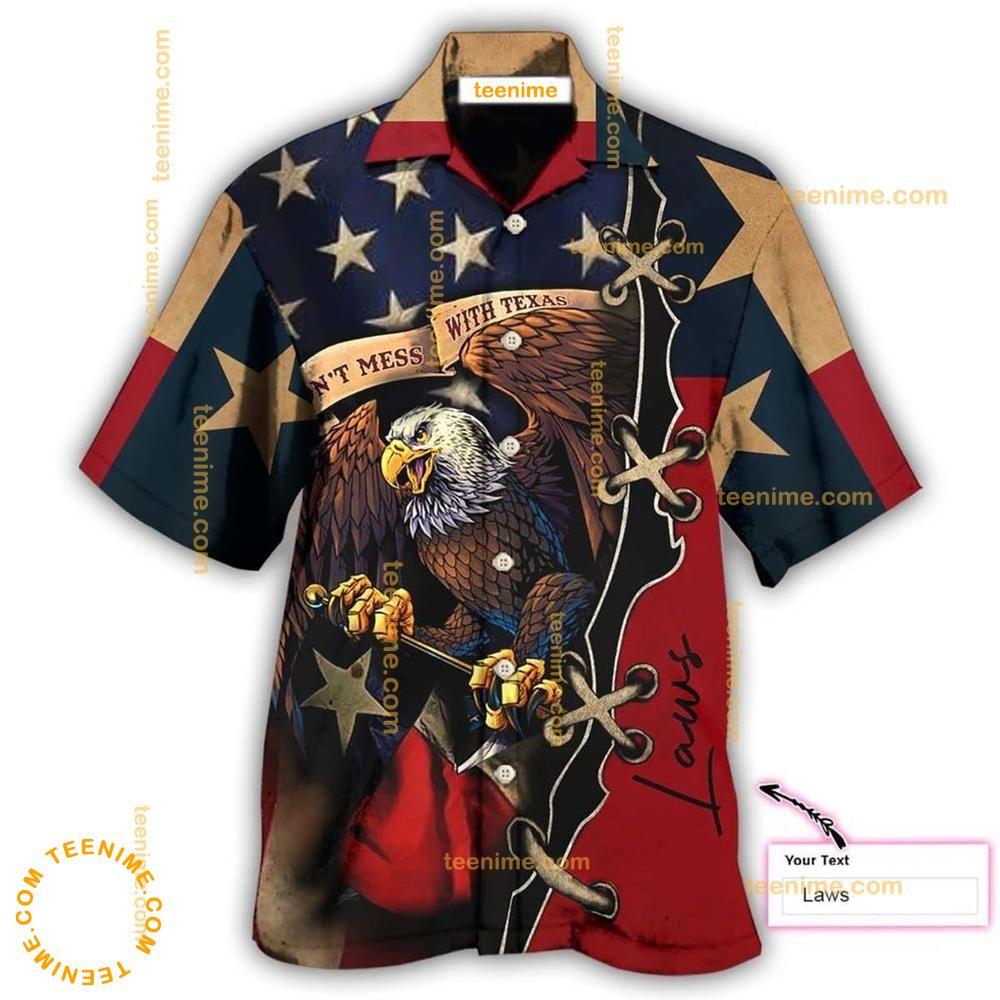 America Texas Eagle Peace Life Style Personalized Hawaiian Shirt