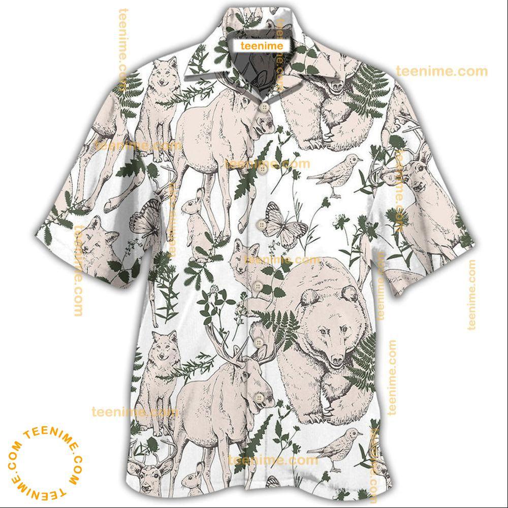 Animals Wild Animals Forest Basic Style  Limited Edition Hawaiian Shirt