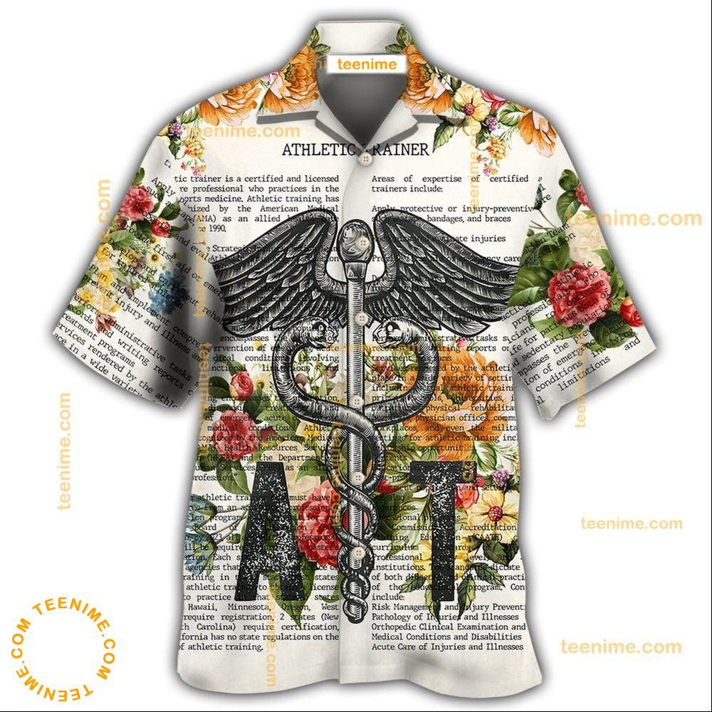 Athletic Trainer Dictionary Floral  Limited Edition Hawaiian Shirt