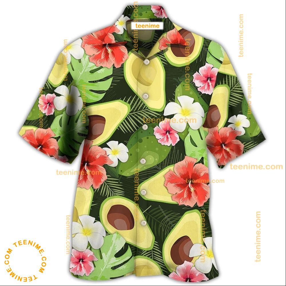 Avocado Tropical Floral  Awesome Hawaiian Shirt