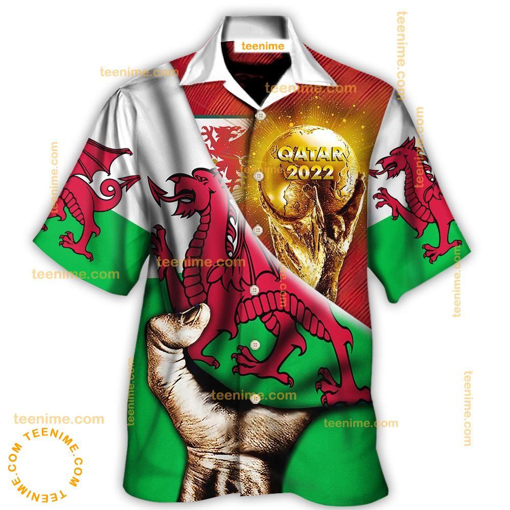 World Cup Qatar 2022 Wales Will Be The Champion Flag Vintage  Awesome Hawaiian Shirt