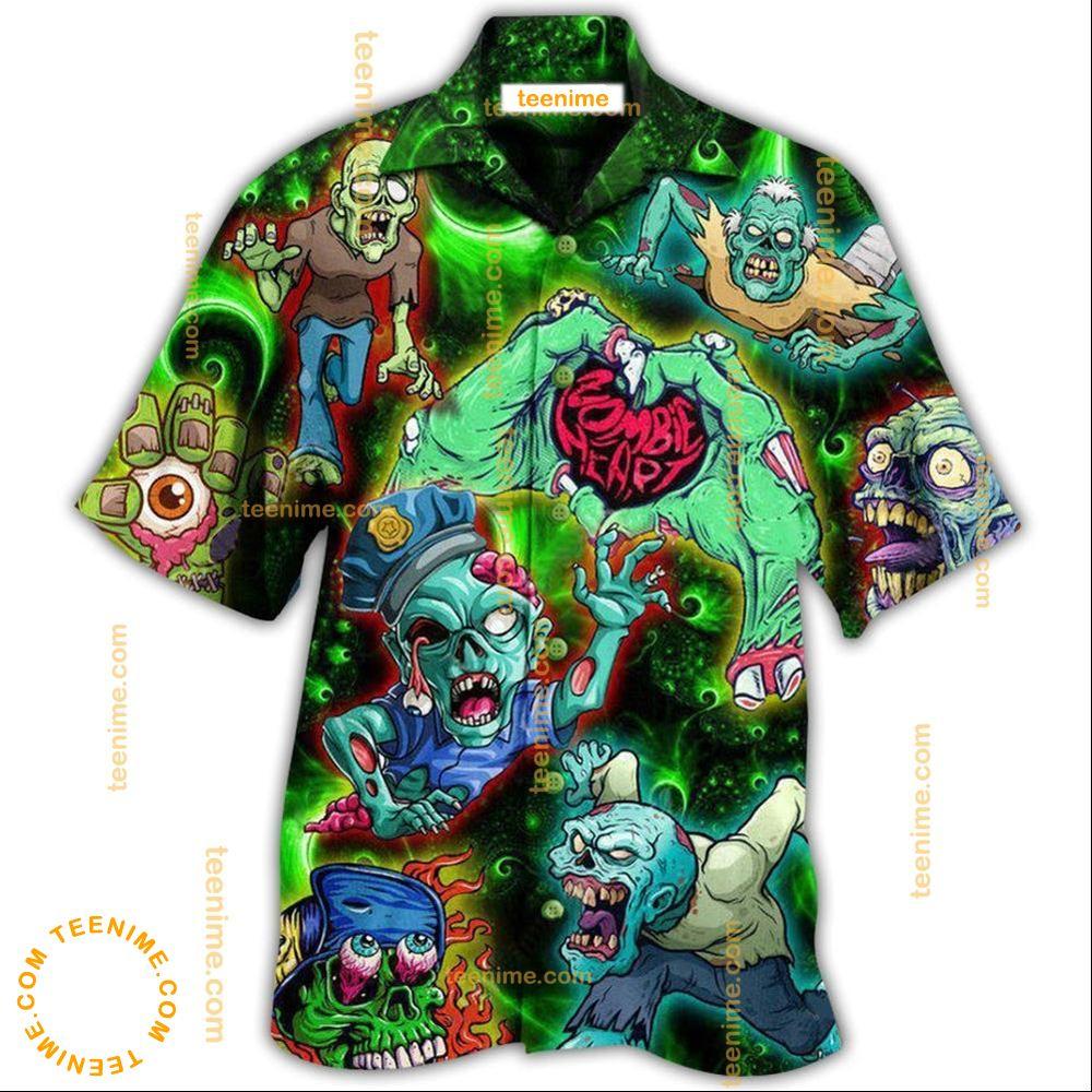 Zombie Eat Brains You're Safe  Limited Edition Hawaiian Shirt