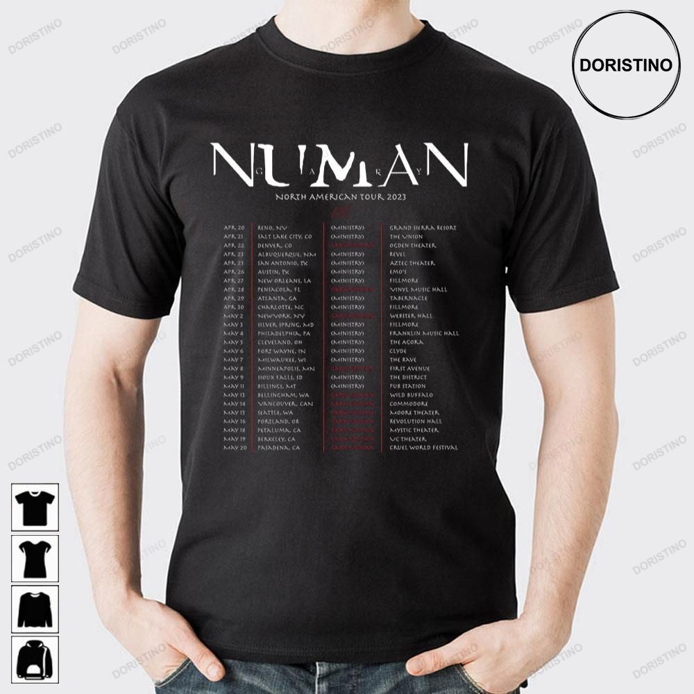 Gary Numan Ministry North Merican Tour 2023 Trending Style