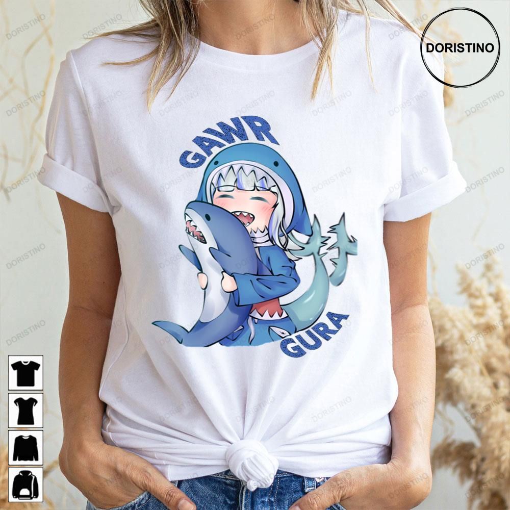 Gawr Gura Hug Shark Hololive Limited Edition T-shirts