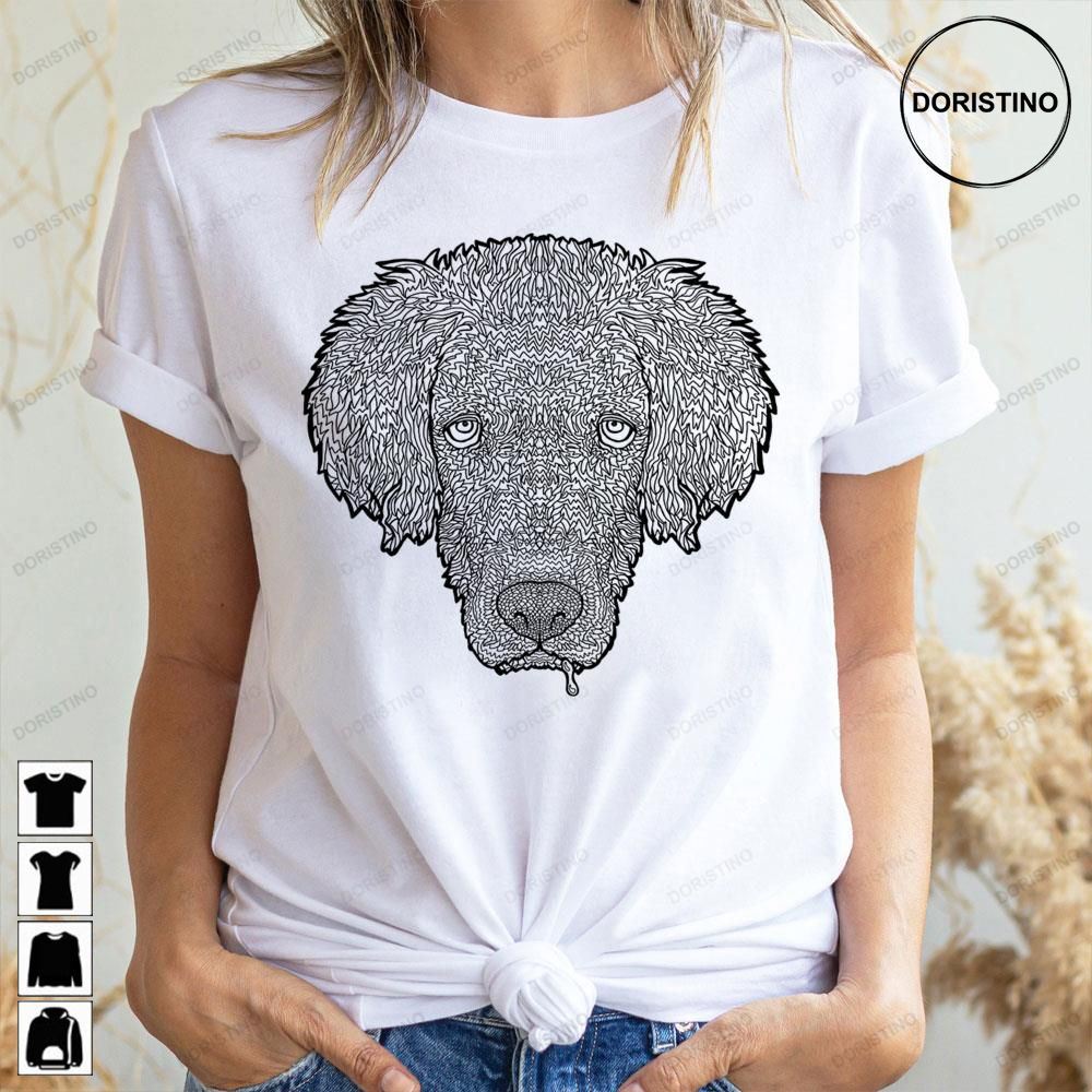 Golden Retriever Detailed Dogs Illustration Awesome Shirts
