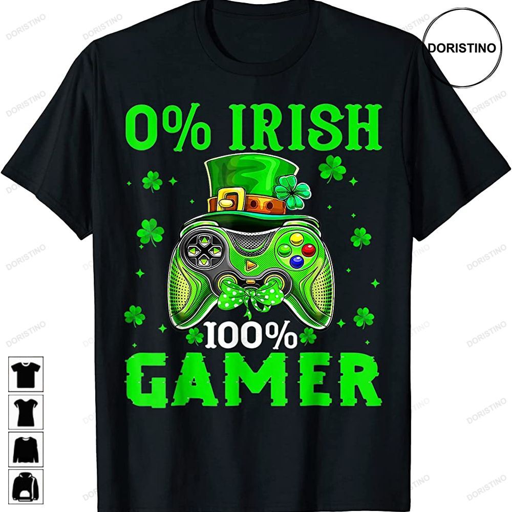 0 Irish 100 Gamer Funny St Patricks Day Video Games Boys Trending Style